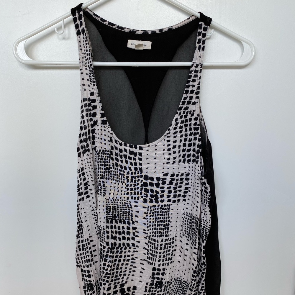 Black and white tank top